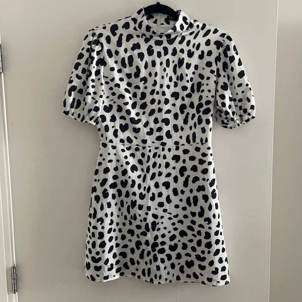 Jolt to a Spot Dalmatian Mini Dress